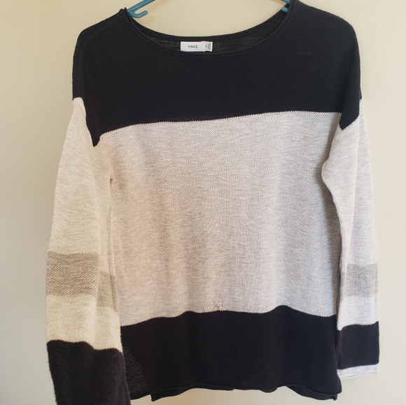 VINCE. Iceberg Colorblock Light Knit Sweater XS - Picture 9 of 10